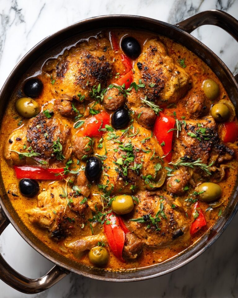 Creamy Chicken Scarpariello with Sausage and Cherry Peppers Recipe