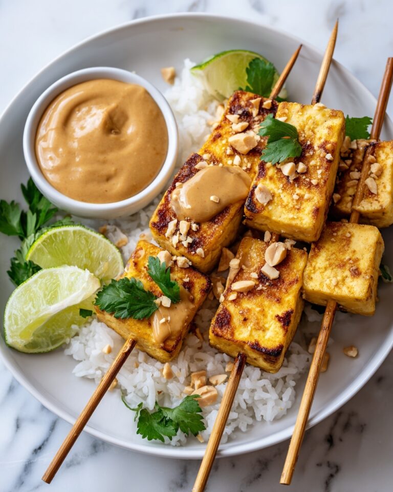 Tofu Satay with Thai Peanut Satay Sauce Recipe