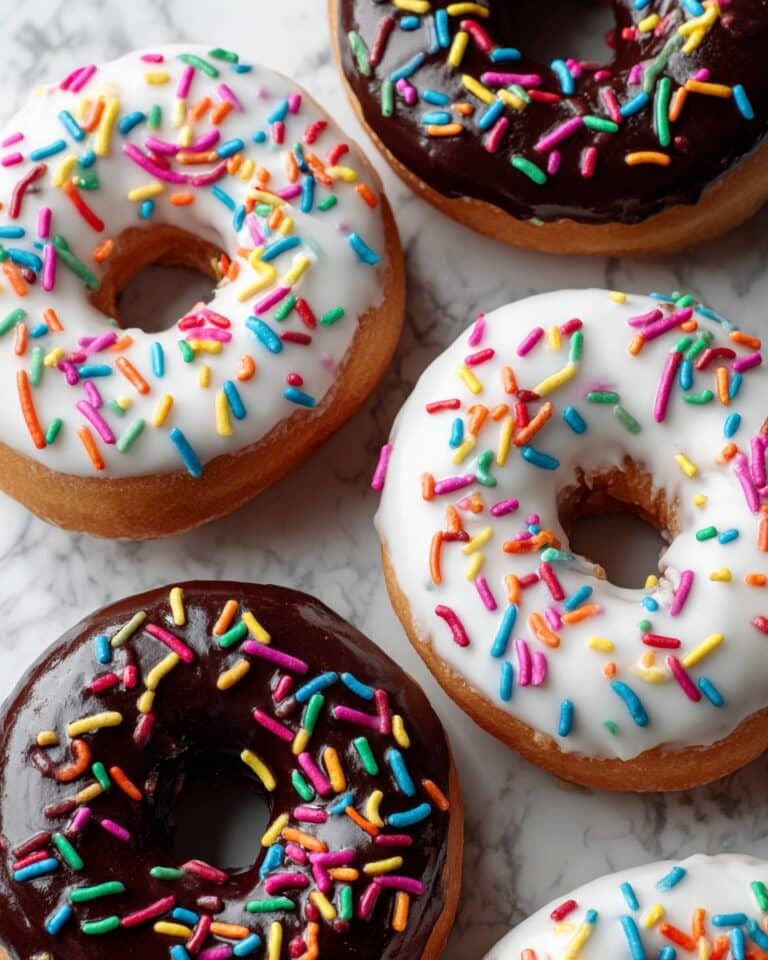 Baked Donuts with Sprinkles and Chocolate Glaze Recipe
