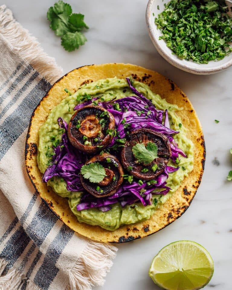 Portobello Tacos with Charred Scallion Salsa Verde Recipe