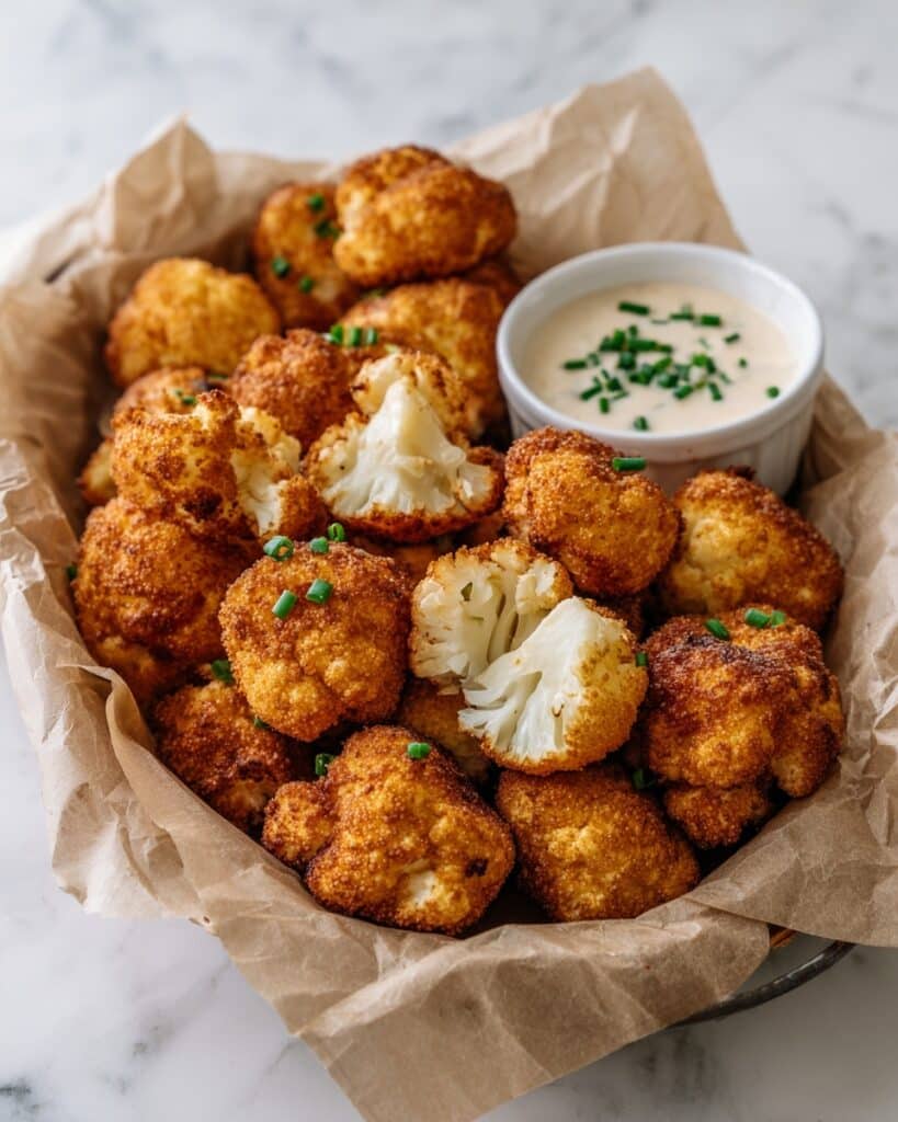 Crispy Buffalo Cauliflower Bites (Air Fryer Option) Recipe