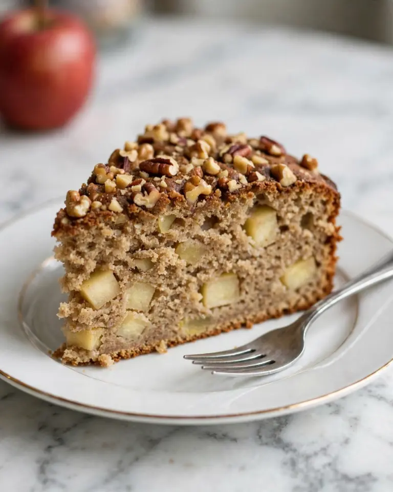 Healthy Apple Cake with Oats and Walnuts Recipe