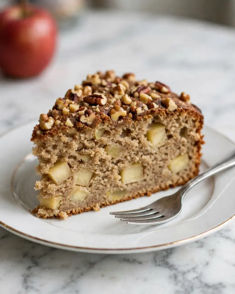 Healthy Apple Cake with Oats and Walnuts Recipe