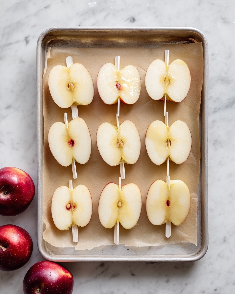 The image shows several round chocolate lollipops, each with three visible layers: a smooth light brown caramel base, a medium brown milk chocolate top layer, and dark brown chocolate drizzles over the top. Some of the lollipops are decorated with small white marshmallows or tiny red sprinkles on the edges. The lollipops rest on white lollipop sticks that cross each other, placed on a white marbled surface with small caramel drips around them. The overall texture is glossy and smooth, with the drizzle lines adding a slightly raised pattern photo taken with an iphone --ar 4:5 --v 7