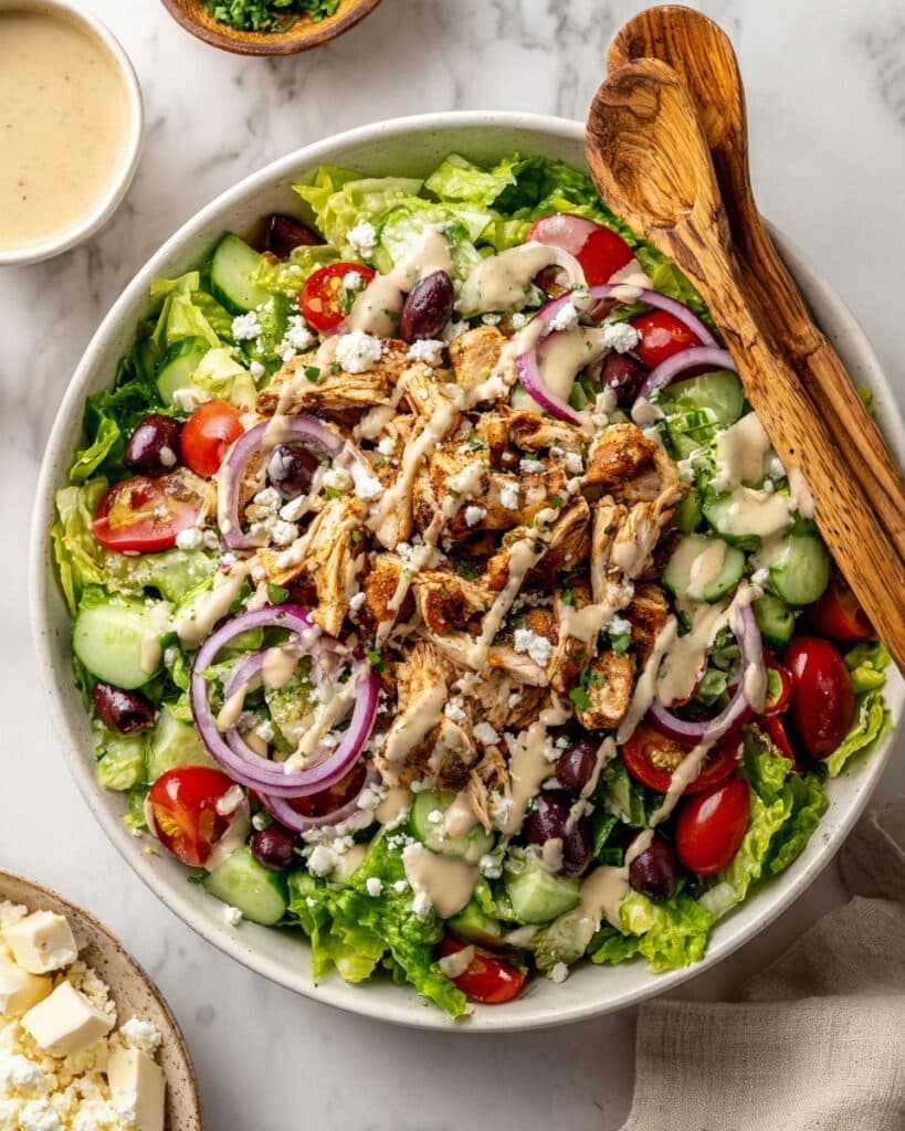 Greek Chicken Salad with Lemon Herb Dressing Recipe