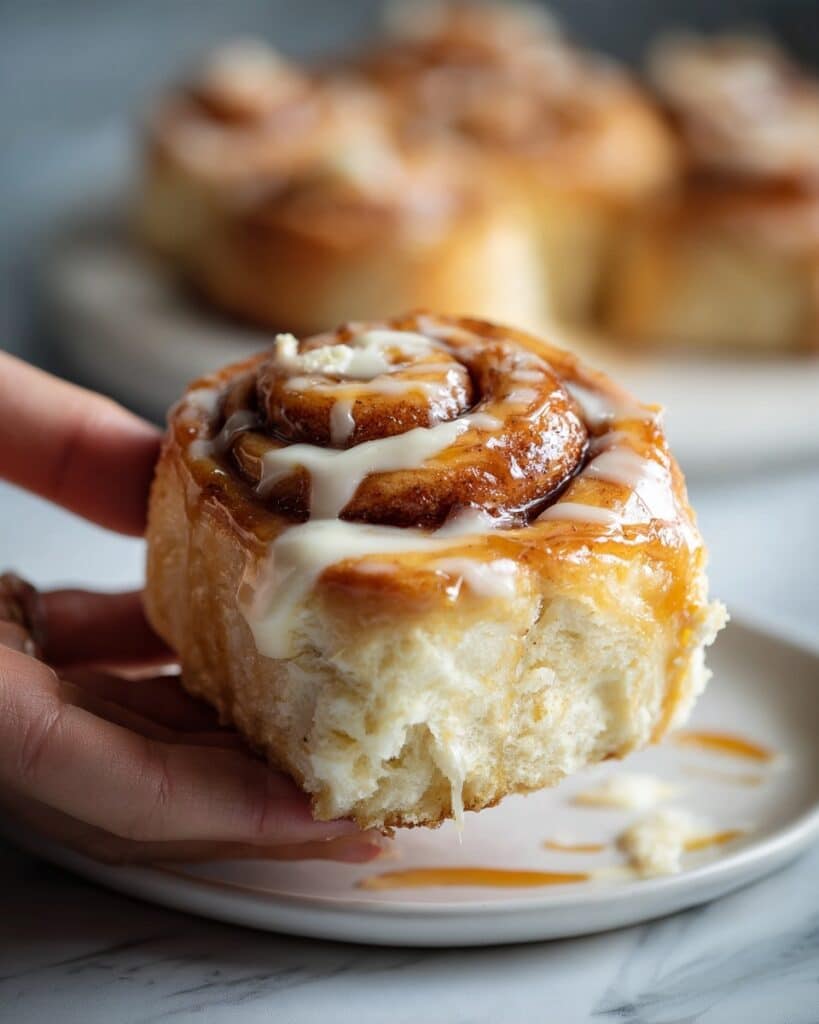 Caramel Apple Cinnamon Rolls with Caramel Cream Cheese Icing Recipe