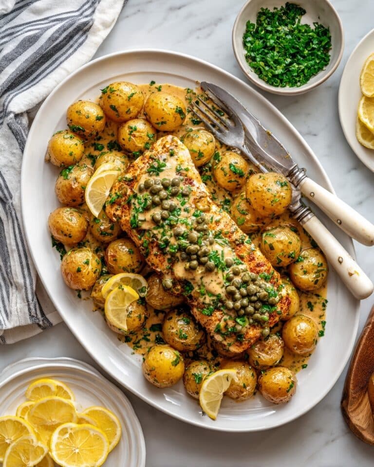 Baked Cod with Mustard Cream Sauce and Baby Gold Potatoes Recipe