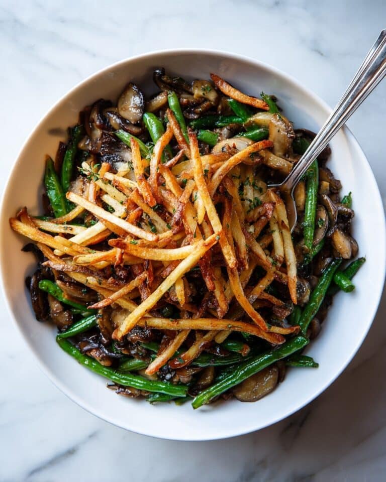 Green Bean Casserole with Crispy Shoestring Fries Recipe