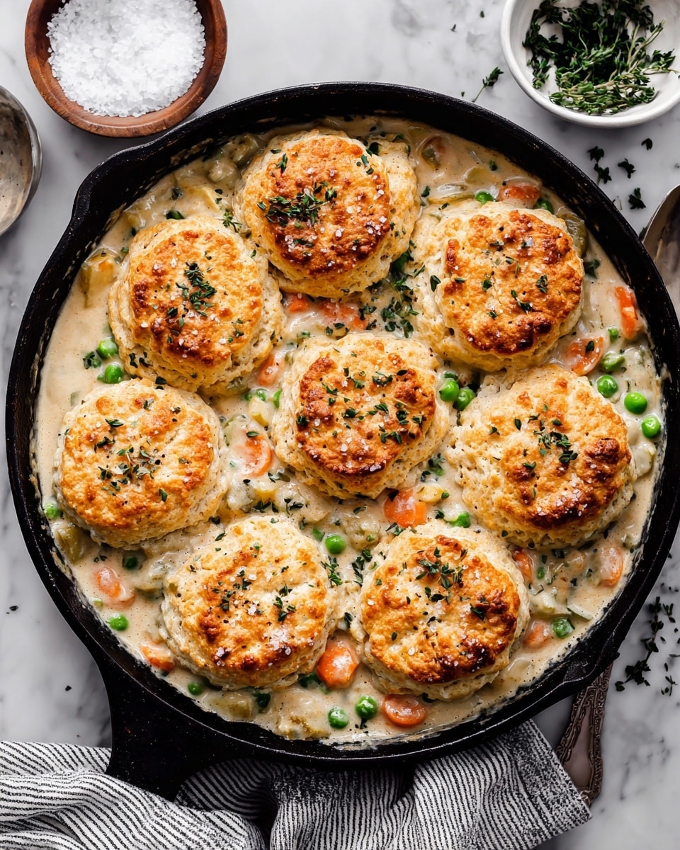 Easy Chicken Pot Pie with Biscuits Recipe