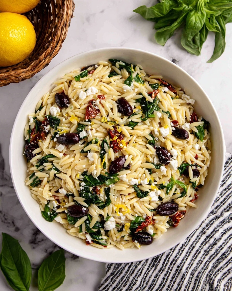 Orzo Pasta Salad with Feta and Sun-Dried Tomatoes Recipe
