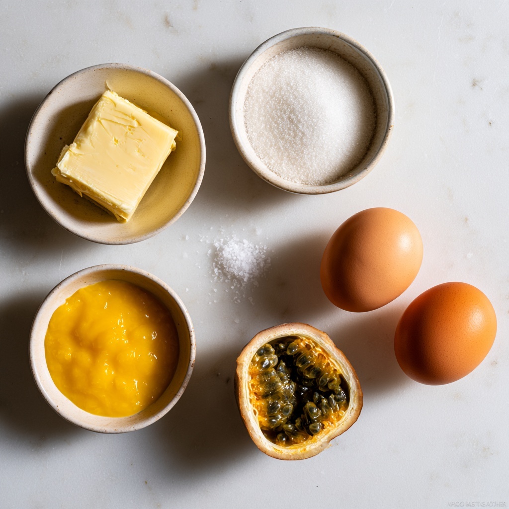 The image shows four steps of mixing ingredients in a clear glass bowl on a white marbled surface. In the first step, a woman's hand electric mixer is beating soft yellow butter in the bowl, which sits at the center. The second step shows the butter creamier with light brown sugar added on one side, and the mixer's beaters touching the mix. The third step shows the mixture light and fluffy with three whole bright yellow egg yolks added on top, not yet mixed in. In the last step, the yolks are partly mixed, creating a smooth yellow-orange swirl within the creamy mix, with the mixer's beaters lifted out and covered in batter. Photo taken with an iphone --ar 4:5 --v 7