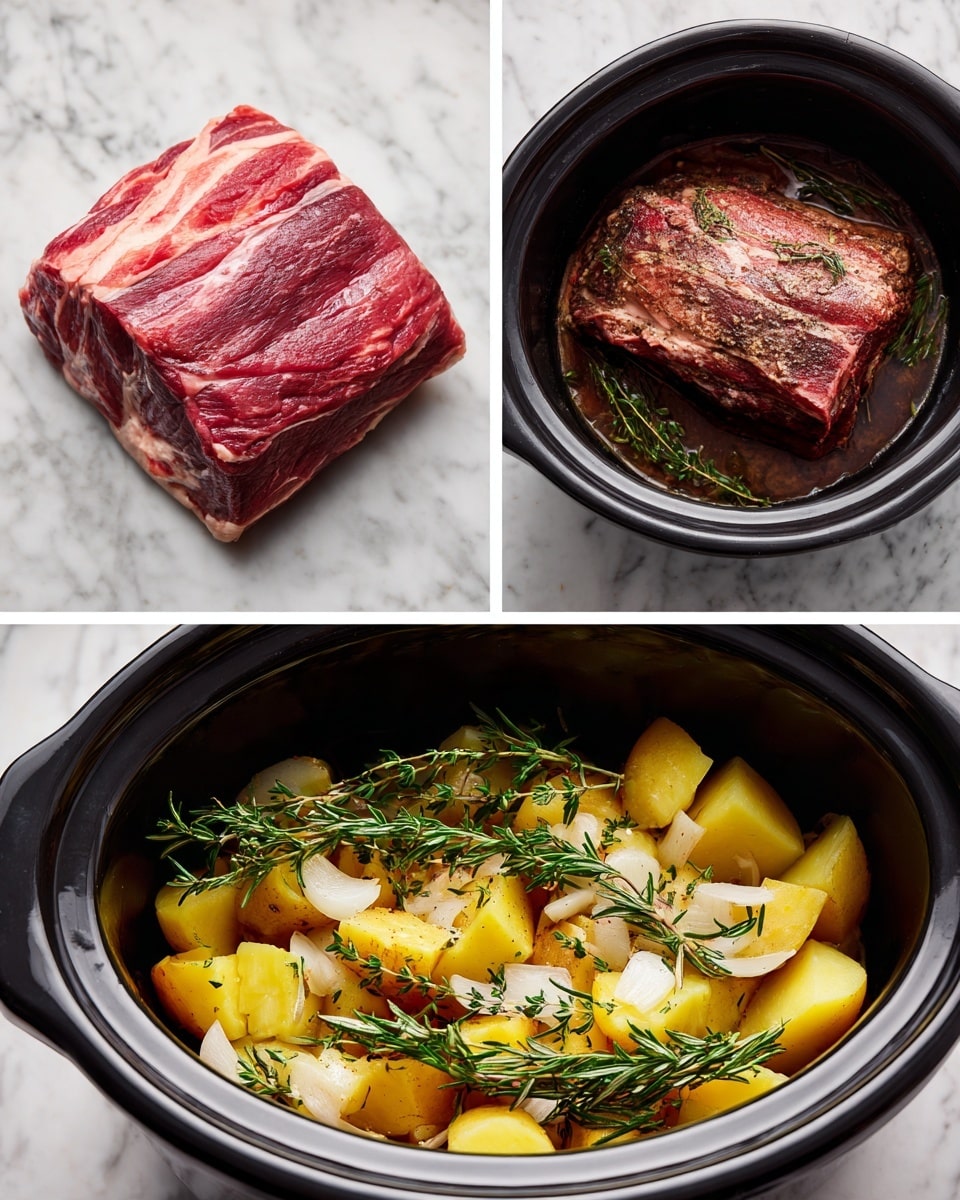 Crock Pot Roast with Potatoes, Carrots, and Herbs Recipe - Recipe Image