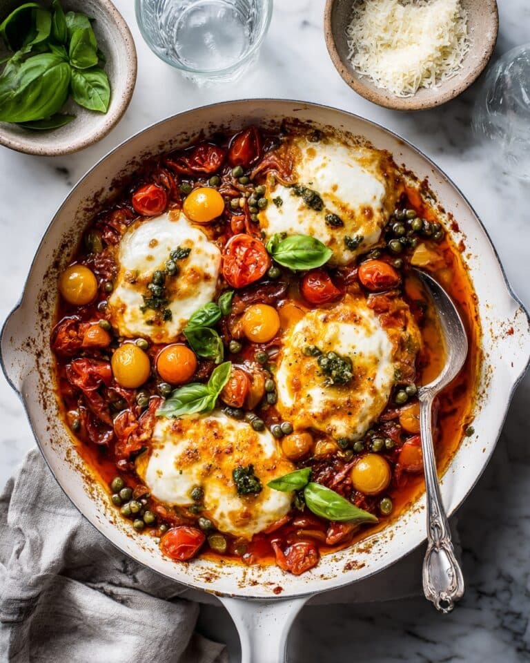 Caprese Chicken Cutlets with Blistered Tomatoes Recipe