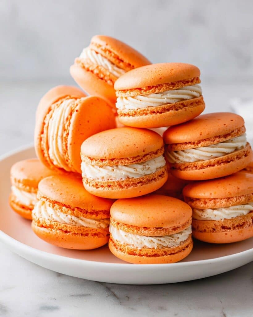 Pumpkin Macarons with Spiced Pumpkin Buttercream Recipe