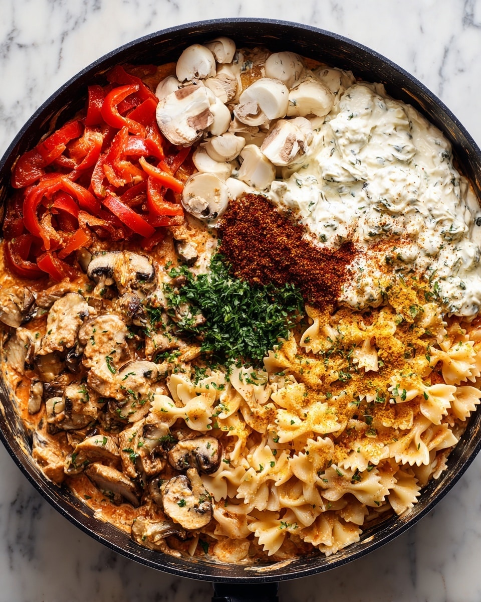 Creamy Vegan Fajita Pasta Recipe - Recipe Image