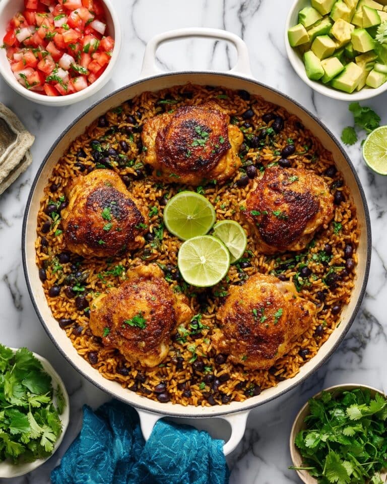 One Pan Cilantro Lime Chicken and Rice Recipe