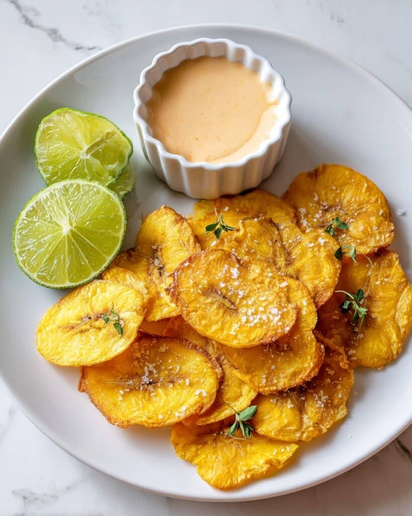 Perfectly Crispy Tostones with Cuban Mojo, Ketchup Mayo, or Guacamole Recipe