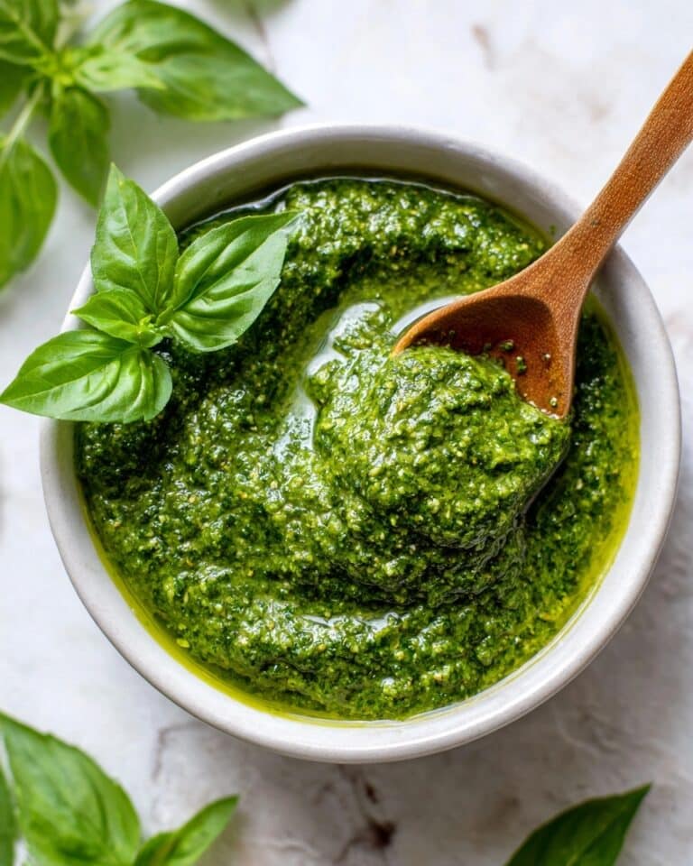 Homemade Basil Pesto with Parmesan and Pecorino Romano Recipe