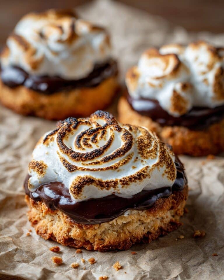 Frosted S'mores Cookies with Chocolate Ganache and Toasted Meringue Recipe