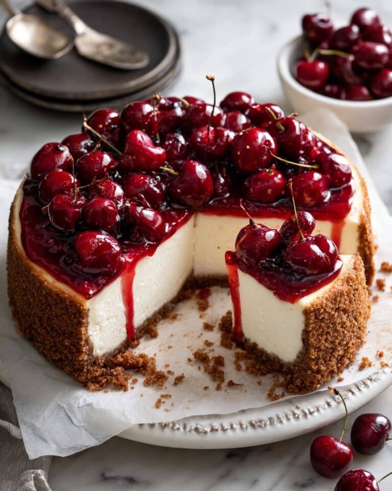 Cherry Biscoff Cheesecake Recipe
