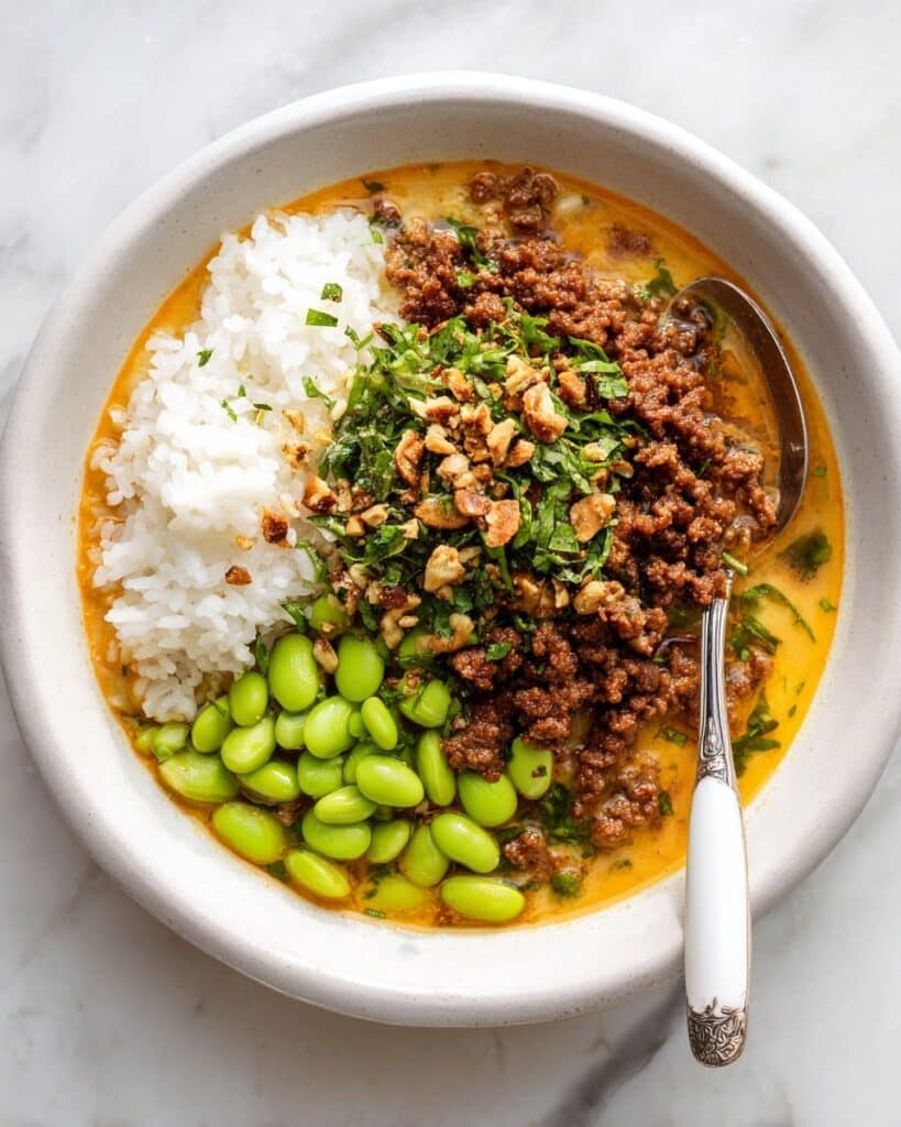 Brothy Rice and Ground Beef Bowls Recipe