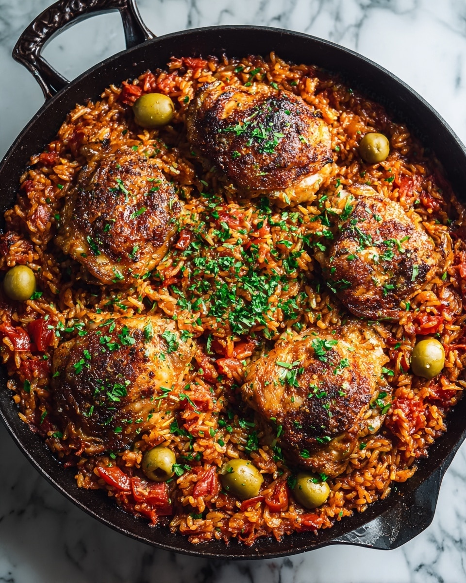 One Pot Spanish Chicken and Rice Recipe