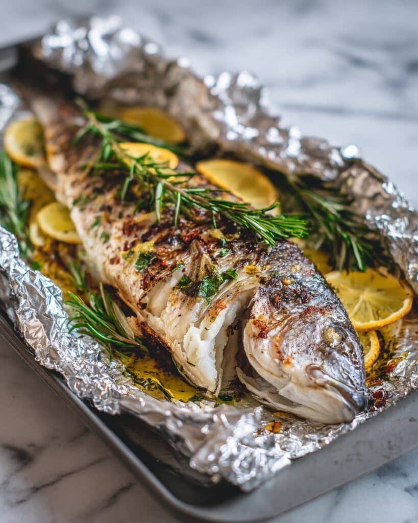 Whole Grilled Mackerel with Fresh Herb Marinade Recipe