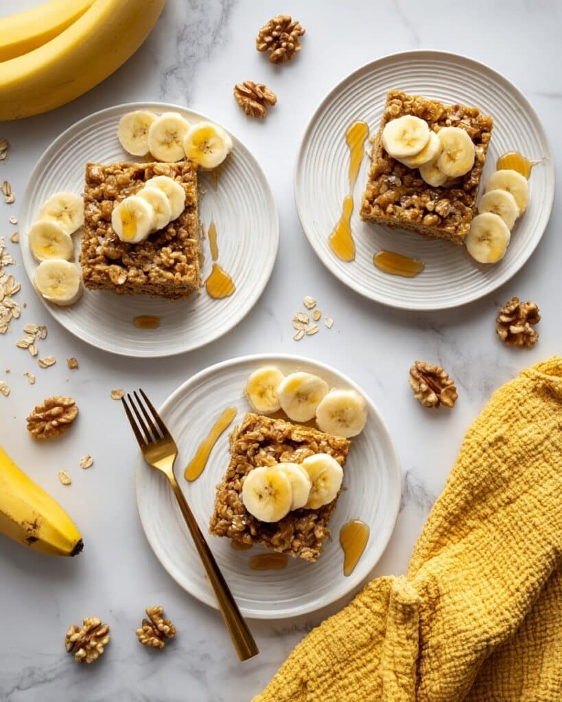 Cozy Banana Baked Oatmeal with Walnuts and Maple Recipe