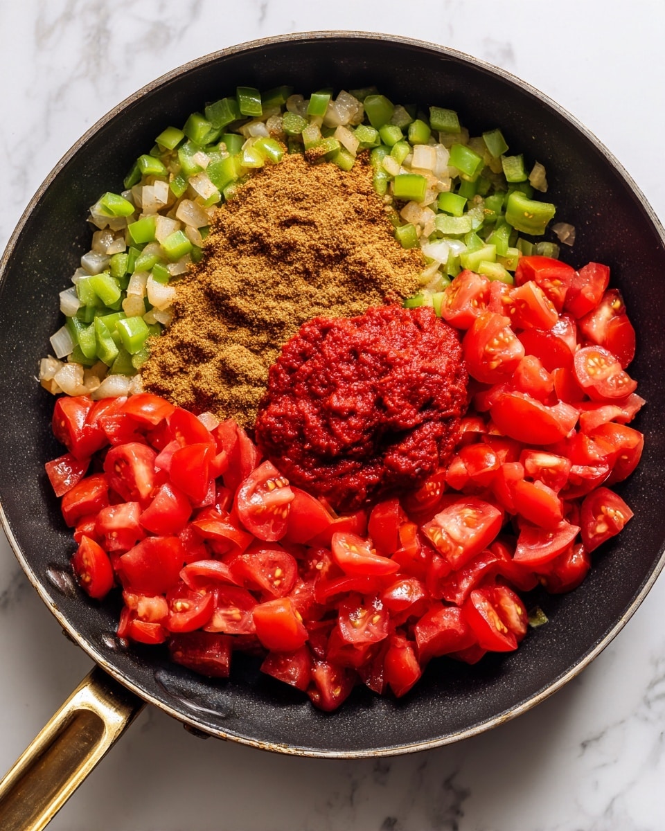 Shakshouka: Spicy Tomato and Egg Skillet with Feta or Mozzarella Recipe - Recipe Image