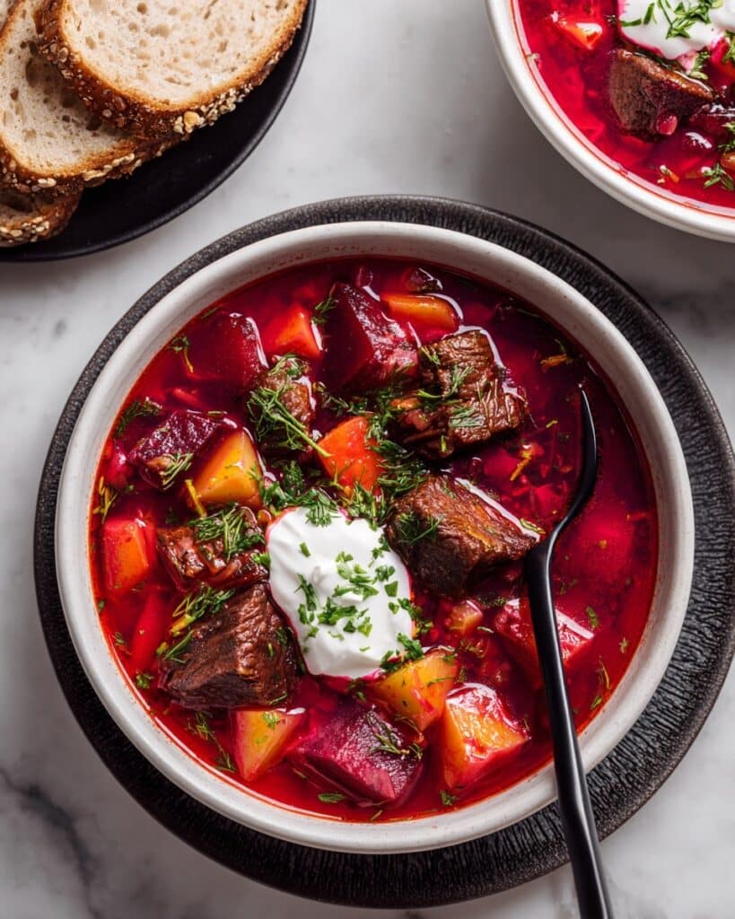 Classic Beef Borscht Recipe