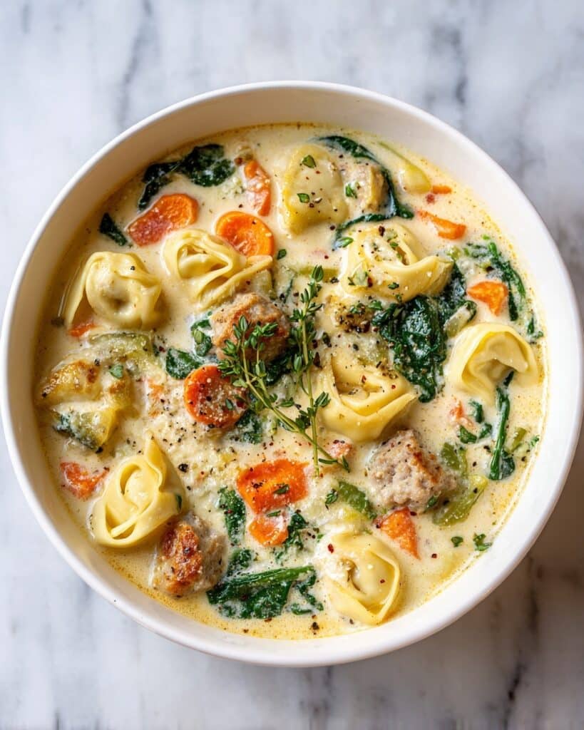 Creamy Sausage Tortellini Soup Recipe