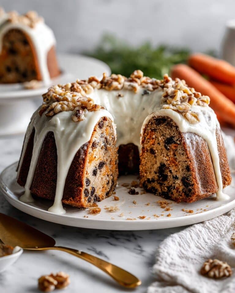 Carrot Bundt Cake with Cream Cheese Glaze Recipe