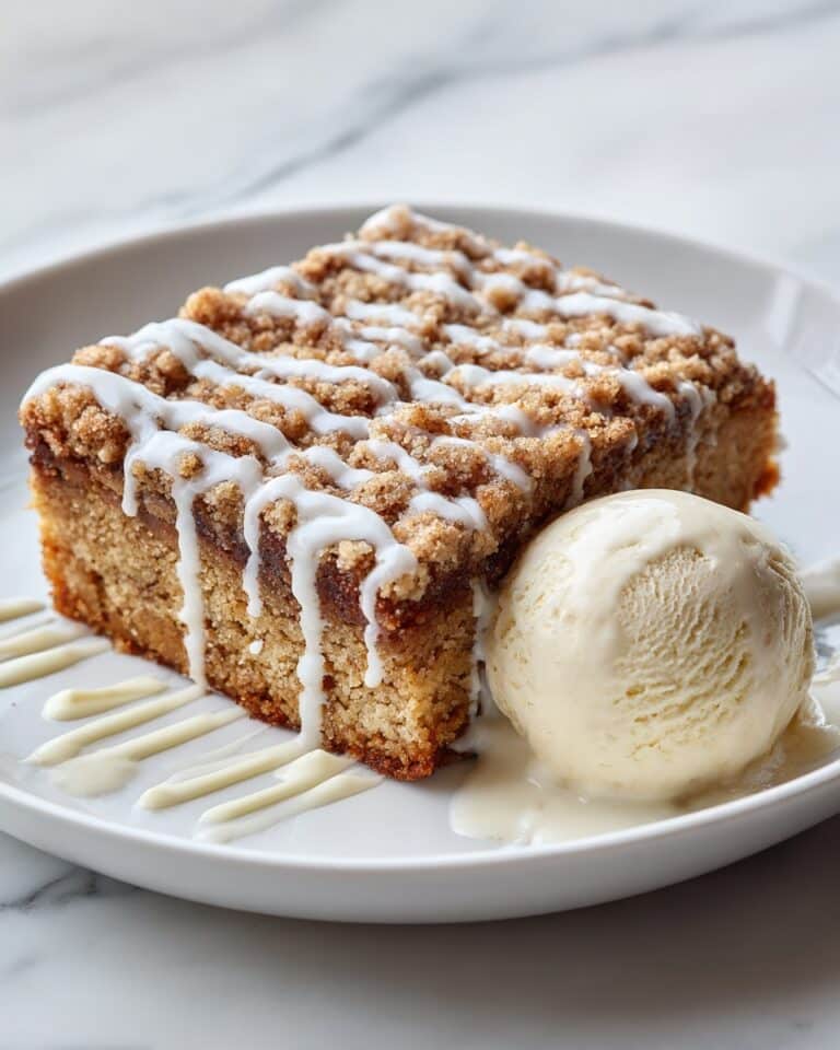 Pumpkin Coffee Cake with Spiced Crumb Topping and Vanilla Glaze Recipe