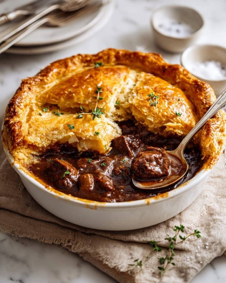 Hearty Beef Steak Pie with Puff Pastry Recipe