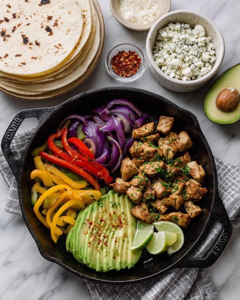 Pineapple Lime Chicken Fajitas with Colorful Bell Peppers Recipe