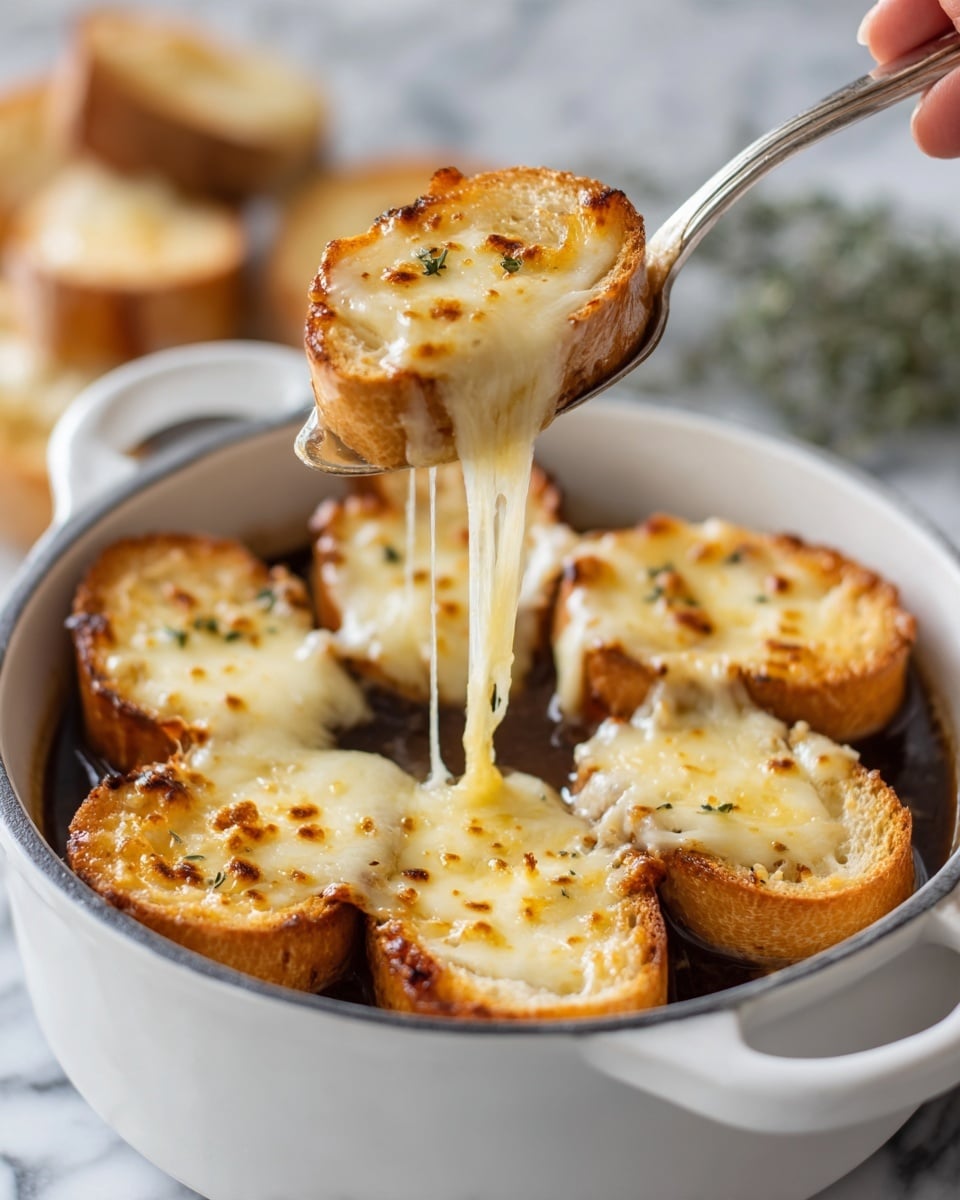 Classic French Onion Soup with Gruyère and Red Wine Recipe