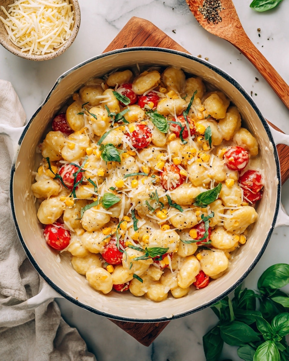 Homemade Ricotta Gnocchi with Summer Corn and Tomatoes