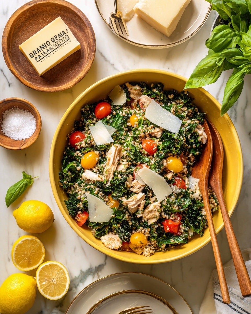 Warm Farro Salad with Italian Sausage, Blistered Tomatoes, & Kale Recipe