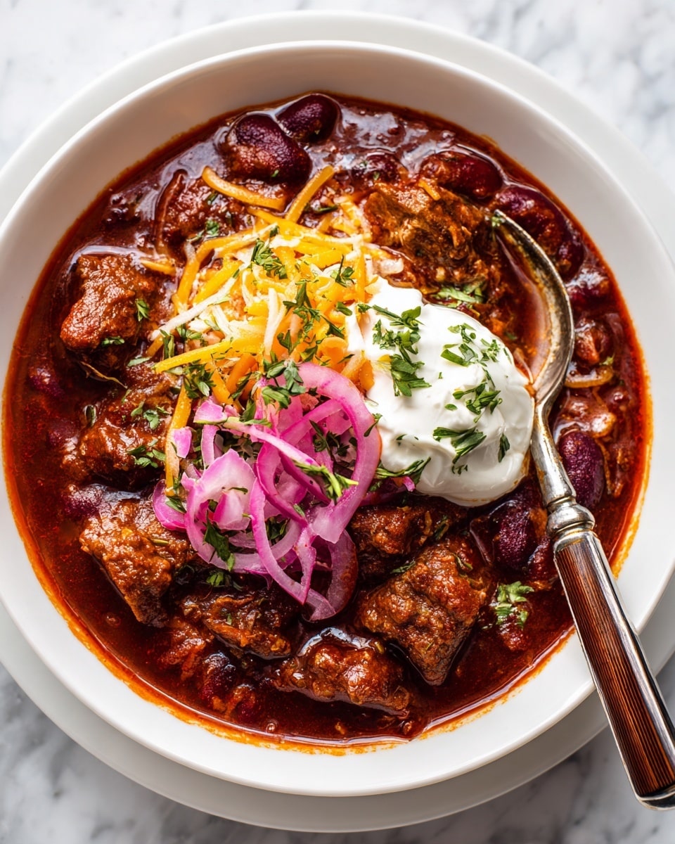 Rich Smoky Leftover Brisket Chili with Beans Recipe