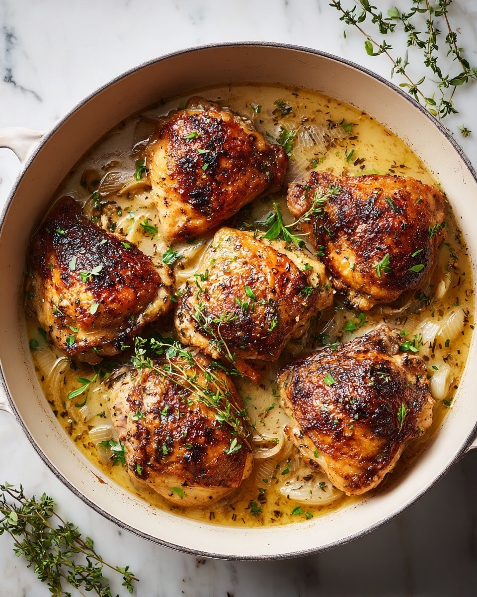 Apple Cider Braised Chicken Thighs Recipe