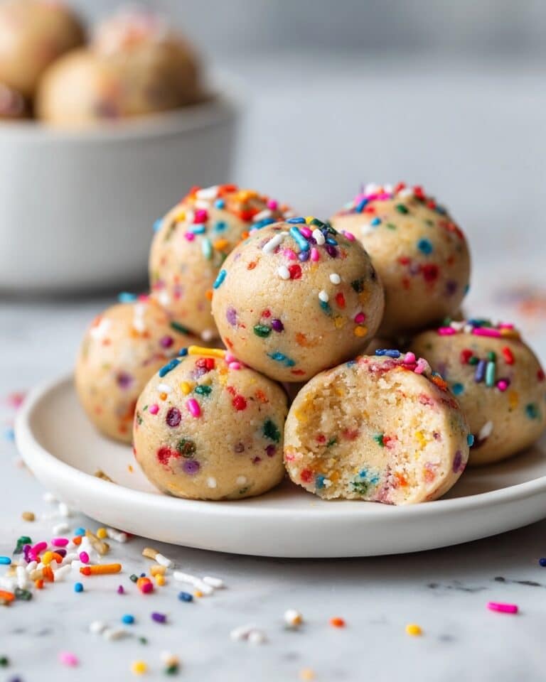 Cake Batter Protein Balls (No Bake!) Recipe