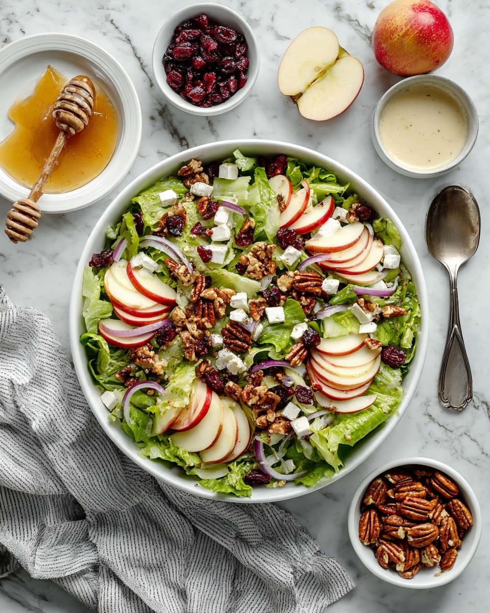 Apple Salad with Hot Honey Dressing Recipe