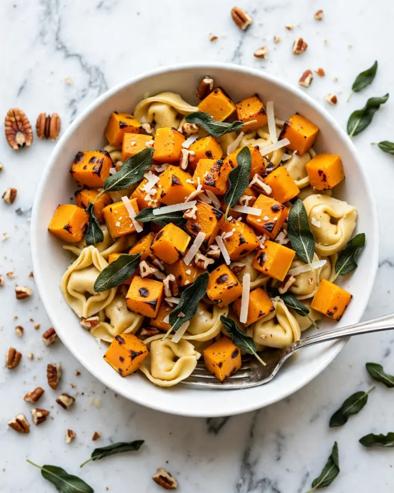 Butternut Squash Tortellini with Browned Butter and Sage Recipe