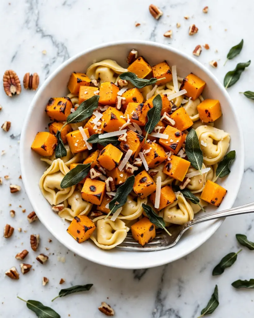 Butternut Squash Tortellini with Browned Butter and Sage Recipe