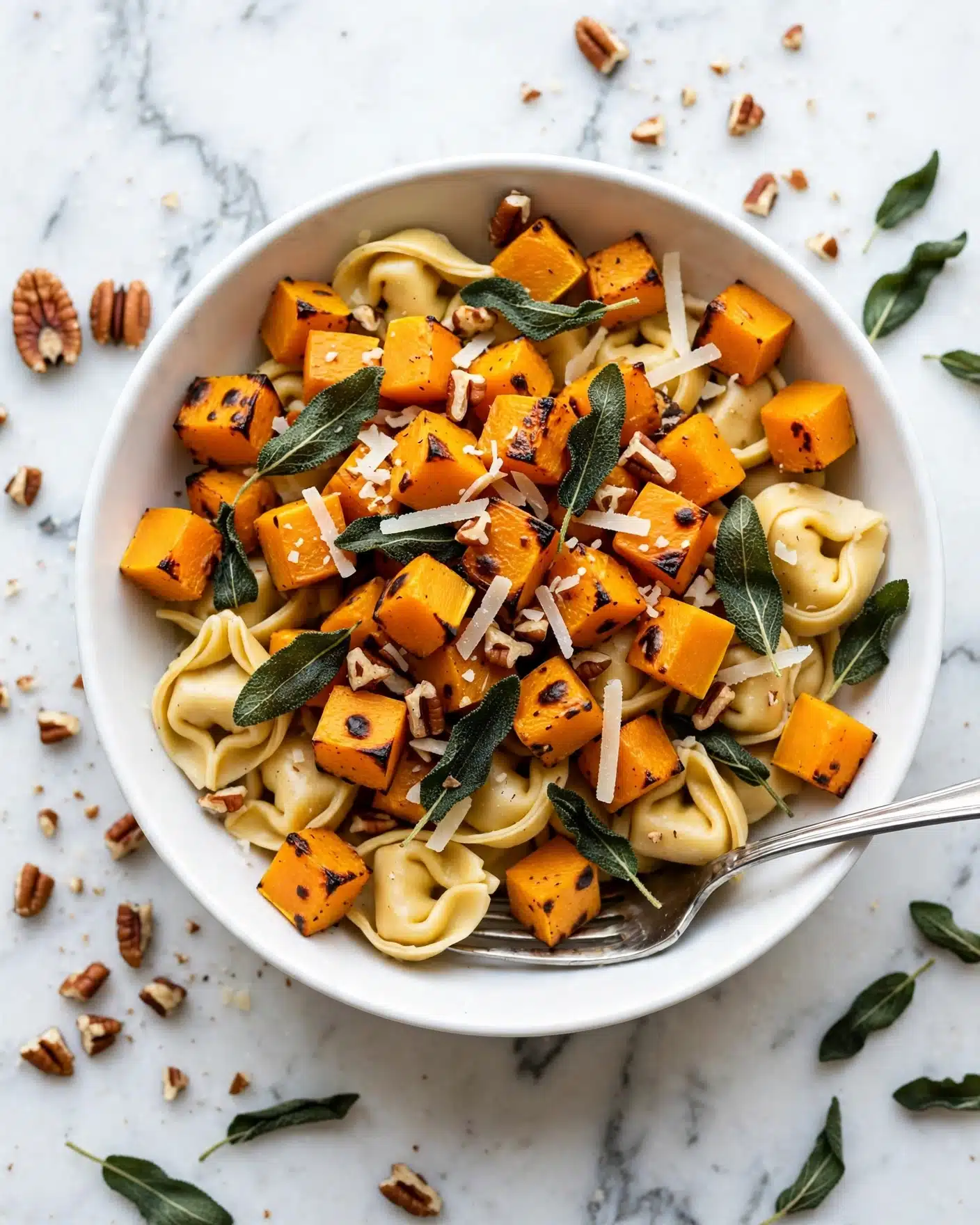 Butternut Squash Tortellini with Browned Butter and Sage Recipe