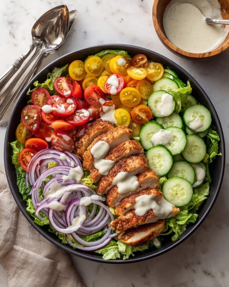 Easy Chicken Shawarma Salad with Tahini Dressing Recipe