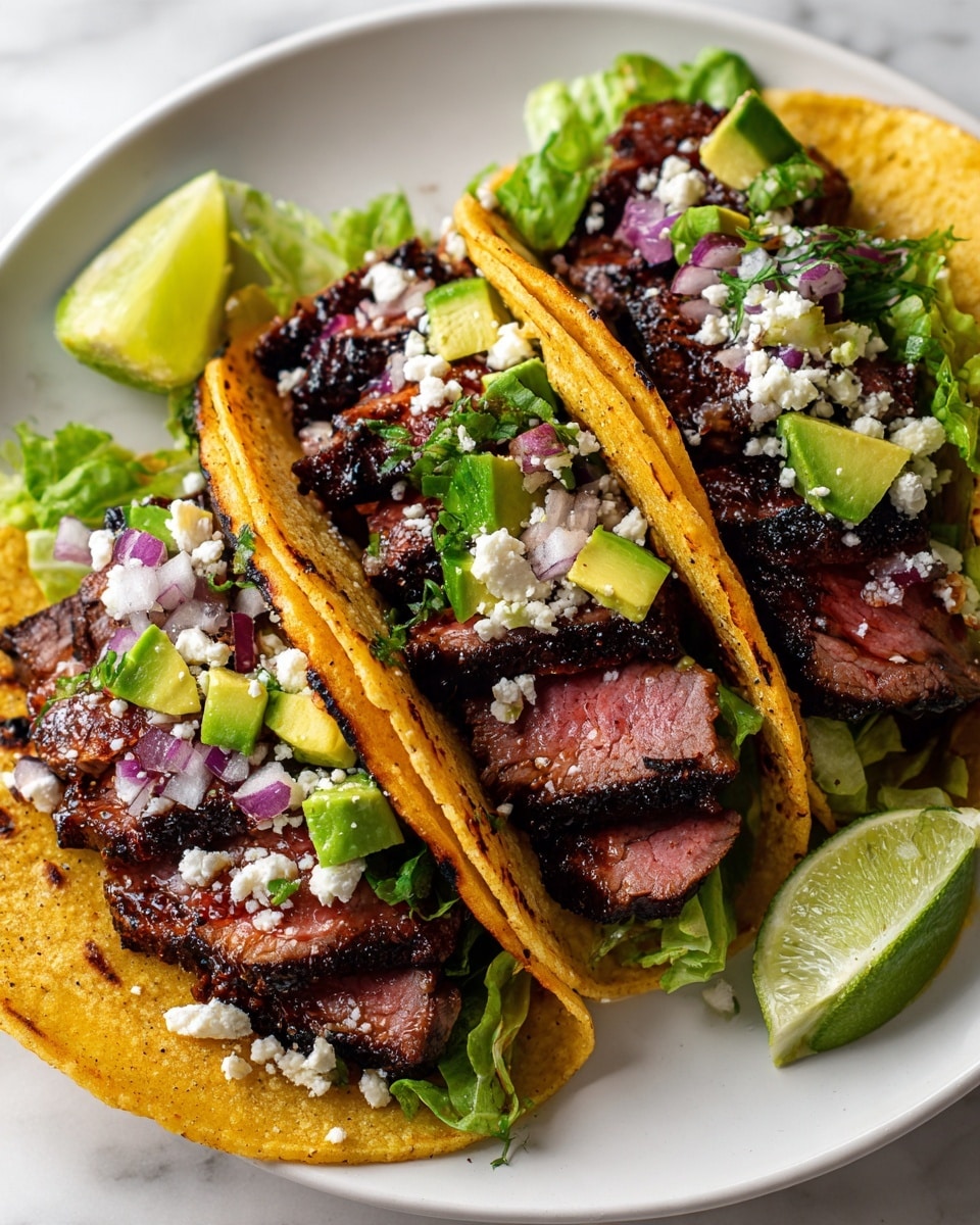 Tender and Charred Skirt Steak Tacos Recipe
