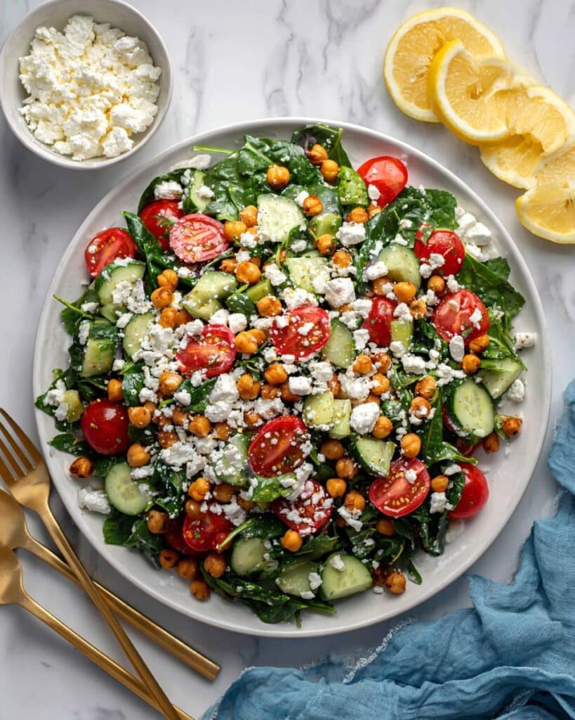 Spinach Chickpea Salad Recipe
