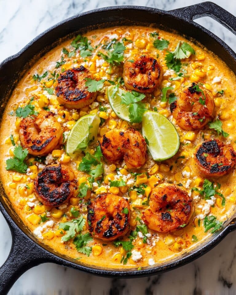 One-Pan Creamy Shrimp and Corn Skillet Recipe