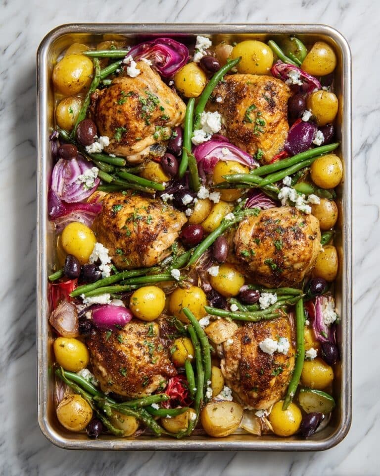 Mediterranean Lemon Chicken with Potatoes and Green Beans Recipe